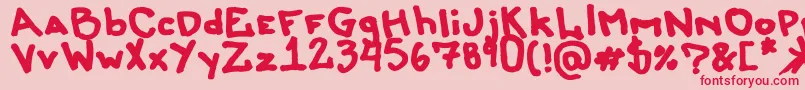 Liersonmattenhauer Font – Red Fonts on Pink Background