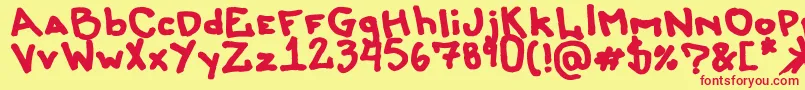 Liersonmattenhauer Font – Red Fonts on Yellow Background
