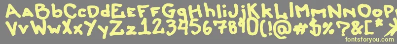 Liersonmattenhauer Font – Yellow Fonts on Gray Background