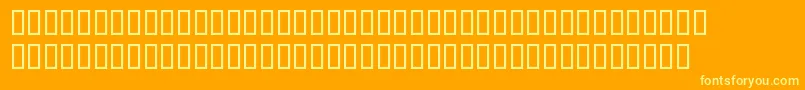 Fonte Serious4 – fontes amarelas em um fundo laranja