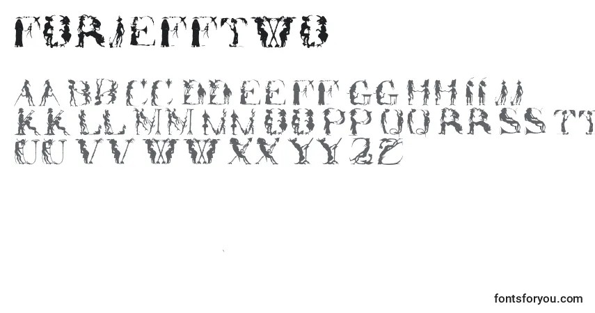 A fonte Forjefftwo – alfabeto, números, caracteres especiais
