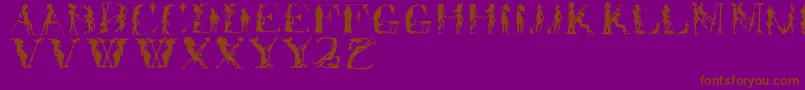 Forjefftwo Font – Brown Fonts on Purple Background