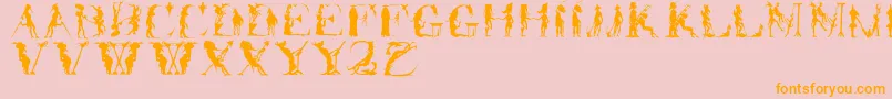 Forjefftwo Font – Orange Fonts on Pink Background