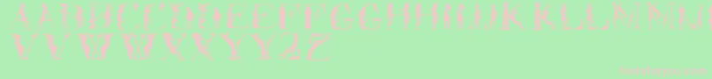 Forjefftwo Font – Pink Fonts on Green Background