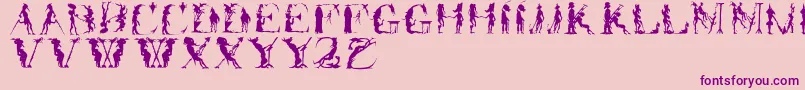 Forjefftwo Font – Purple Fonts on Pink Background