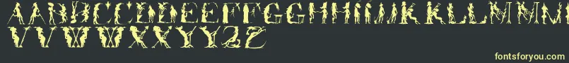 Forjefftwo Font – Yellow Fonts on Black Background