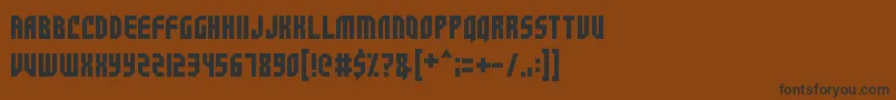 SpaceCrusader Font – Black Fonts on Brown Background