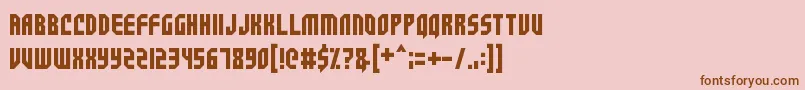 SpaceCrusader Font – Brown Fonts on Pink Background