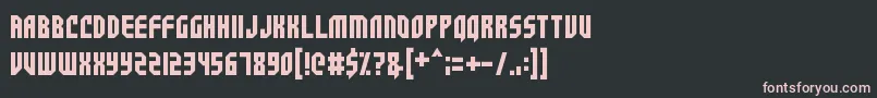SpaceCrusader Font – Pink Fonts on Black Background