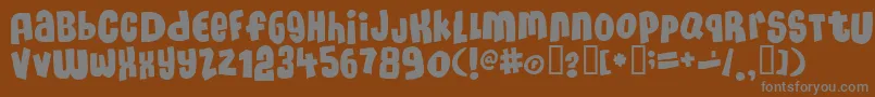 Massh3 Font – Gray Fonts on Brown Background