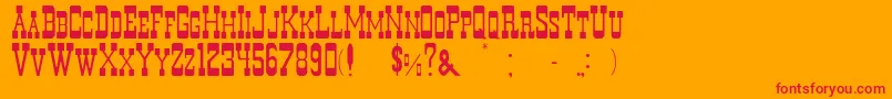 Murdano Font – Red Fonts on Orange Background