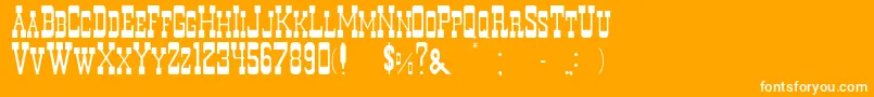 Murdano Font – White Fonts on Orange Background
