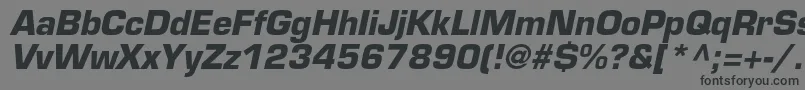 EurostileltstdBoldoblique Font – Black Fonts on Gray Background