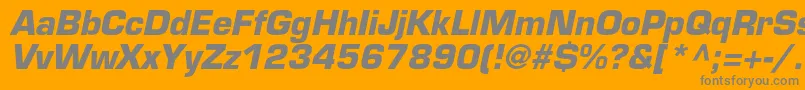 EurostileltstdBoldoblique Font – Gray Fonts on Orange Background