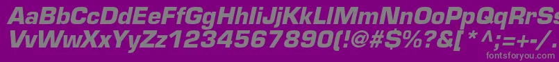 EurostileltstdBoldoblique Font – Gray Fonts on Purple Background