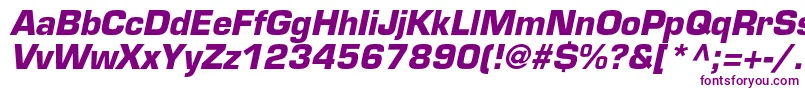 EurostileltstdBoldoblique Font – Purple Fonts on White Background