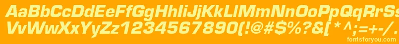 More about EurostileltstdBoldoblique Font EurostileltstdBoldoblique Font – Yellow Fonts on Orange Background