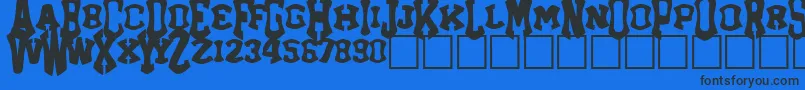 Bluemirth Font – Black Fonts on Blue Background