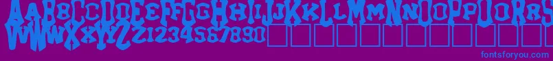 Bluemirth Font – Blue Fonts on Purple Background