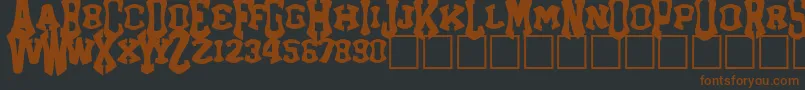 Bluemirth Font – Brown Fonts on Black Background