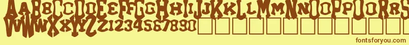 Bluemirth Font – Brown Fonts on Yellow Background