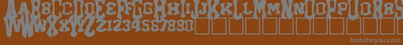 Bluemirth Font – Gray Fonts on Brown Background