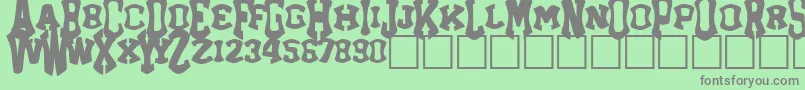 Bluemirth Font – Gray Fonts on Green Background