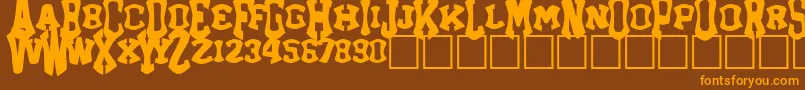 Bluemirth Font – Orange Fonts on Brown Background