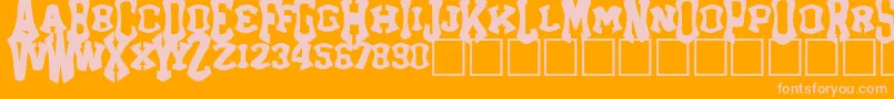 Bluemirth Font – Pink Fonts on Orange Background