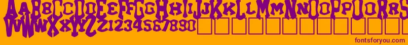 Bluemirth Font – Purple Fonts on Orange Background