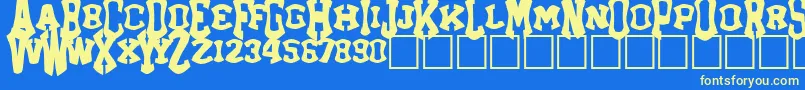 Bluemirth Font – Yellow Fonts on Blue Background