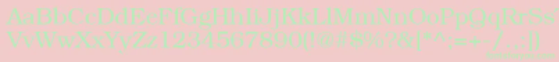 BookwomanLightsh Font – Green Fonts on Pink Background