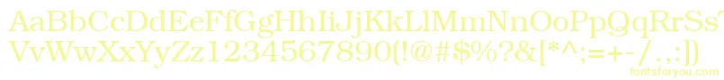 BookwomanLightsh Font – Yellow Fonts on White Background