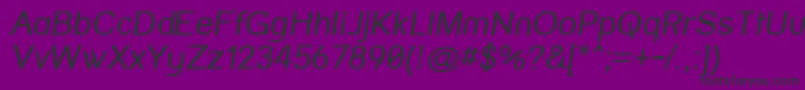 Strvari-Schriftart – Schwarze Schriften auf violettem Hintergrund