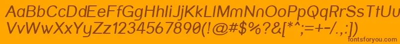 Strvari Font – Brown Fonts on Orange Background