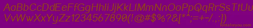 Strvari Font – Brown Fonts on Purple Background