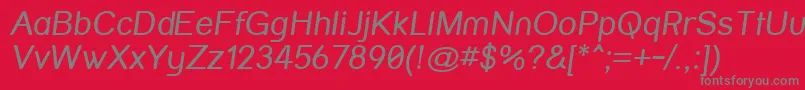 Strvari Font – Gray Fonts on Red Background
