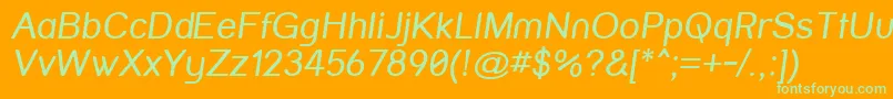 Strvari Font – Green Fonts on Orange Background