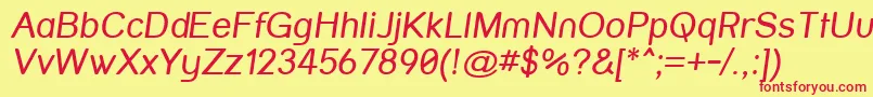 Strvari Font – Red Fonts on Yellow Background