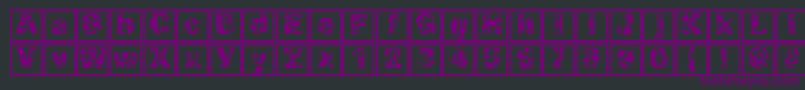 Шрифт Swisscheeseframes – фиолетовые шрифты на чёрном фоне