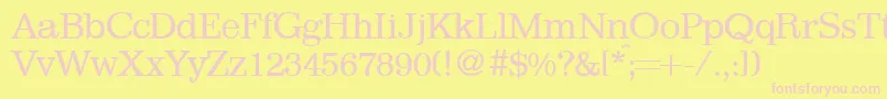 ImmaculateRegularDb Font – Pink Fonts on Yellow Background