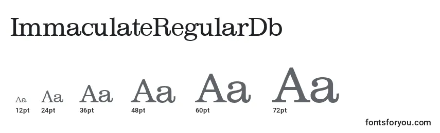 ImmaculateRegularDb Font Sizes