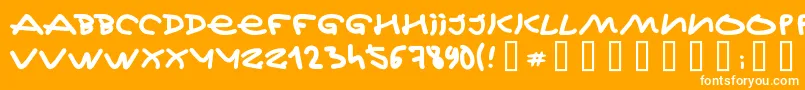 JeffKovalsky Font – White Fonts on Orange Background
