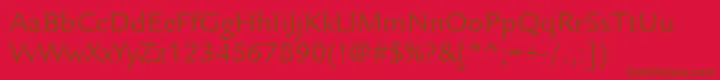 ItcLegacySansLtBook Font – Brown Fonts on Red Background