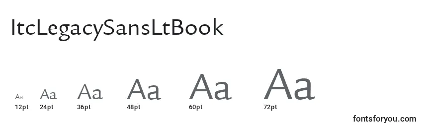 Размеры шрифта ItcLegacySansLtBook