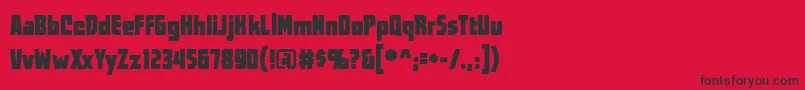 Worldsatwarbb Font – Black Fonts on Red Background