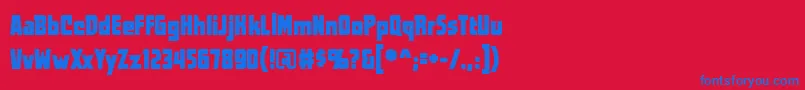 Worldsatwarbb Font – Blue Fonts on Red Background