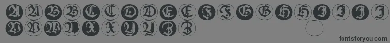 Frakturinitialenangularround Font – Black Fonts on Gray Background