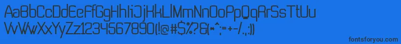 fuente NonLicensedTevegraphyMedium – Fuentes Negras Sobre Fondo Azul
