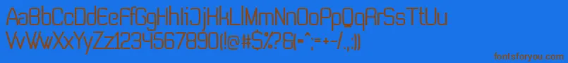 NonLicensedTevegraphyMedium Font – Brown Fonts on Blue Background